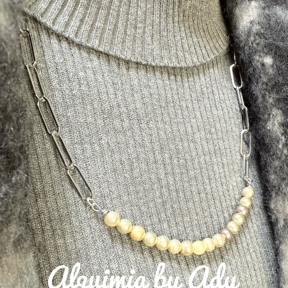 Alquimia Silver and pearls necklace - Picture 3 of 4